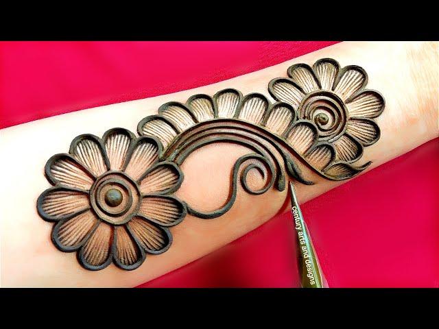 Very beautiful stylish front hand mehndi design | easy arabic mehndi | mehndi ka design | Mehndi .