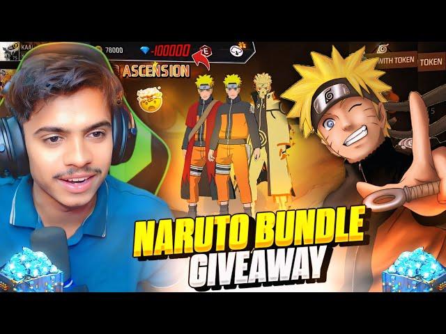 Naruto Evo Bundle Giveaway   || FREE FIRE FULL MAP GAMEPLAY 