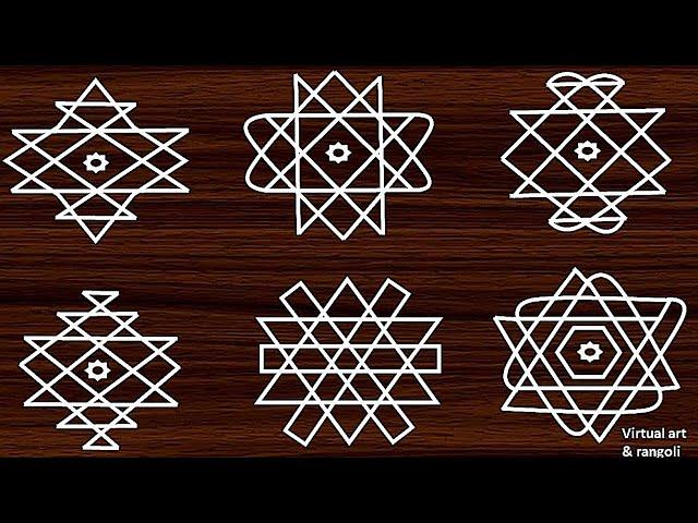 Simple lines Kolam | Easy rangoli with lines |daily kolam without dots|muggulu simple |rangoli art