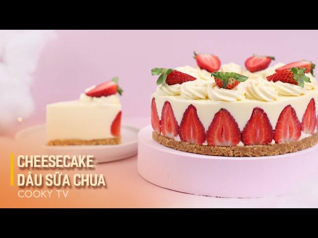 Cheesecake Dâu Sữa Chua - Béo Ngậy, Thơm Ngon Không Cần Lò Nướng | Cooky TV