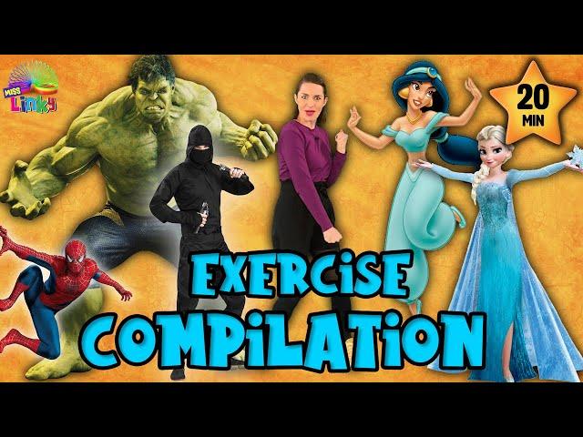 Heroes Exercise Compilation | Indoor Workout for Kids | PE Kids Fitness