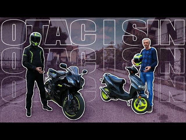 OTAC I SIN U AKCIJI! Dual Motovlog *cale pao sa Sprinta*