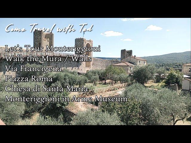 Let's Tour Monteriggioni Hill Town - Mura Walk, Chiesa di Santa Maria, Military Museum