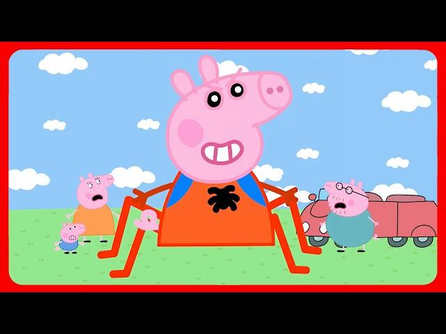 OMG...Peppa Pig turned into a Zombie Spider! Please Run Now!