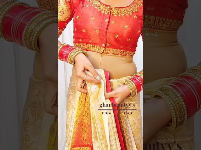 Silk ki saree me pleats setting trick|#glambeautyy #saree_draping_guide