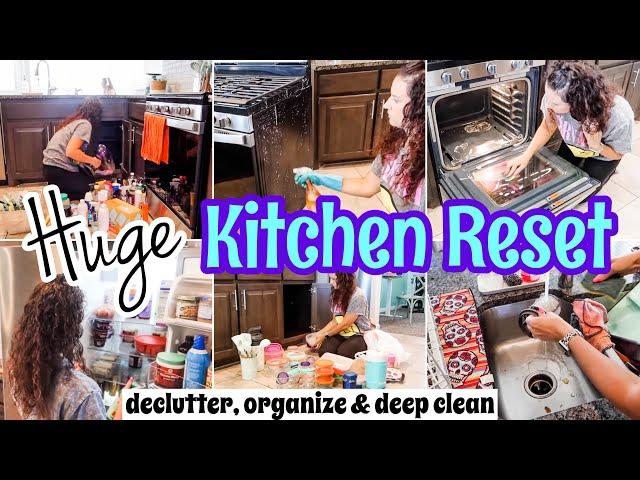 KITCHEN RESET 2023 :: DECLUTTER, ORGANIZE & DEEP CLEAN :: FILTHY KITCHEN ALL DAY CLEAN WITH ME