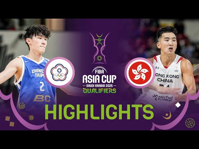 Chinese Taipei roll past Hong Kong at home | Highlights | FIBA Asia Cup 2025 Qualifiers