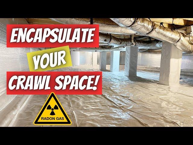 Crawl Space Encapsulation Steps with Radon Mitigation System  #crawlspace  #radon  #encapsulation