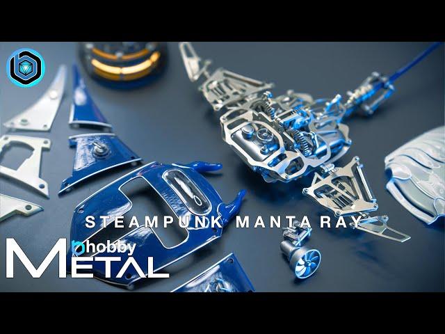 Steampunk Mobula Manta Ray Mechanical 3D Metal | Speed Build | Metal Kit