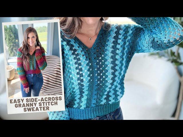 Wapta Falls Crochet Pullover: Easy Crochet Granny Stitch Pullover Pattern