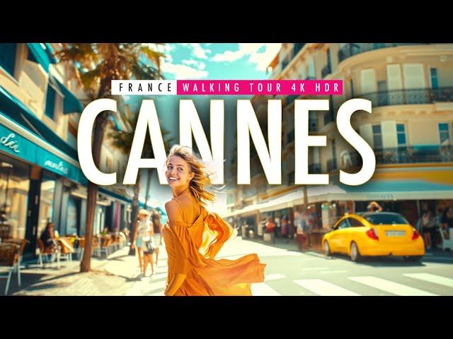 Explore the beauty of Cannes, France | A Spectacular 4k60 HDR Walking Tour | European Walking Tours