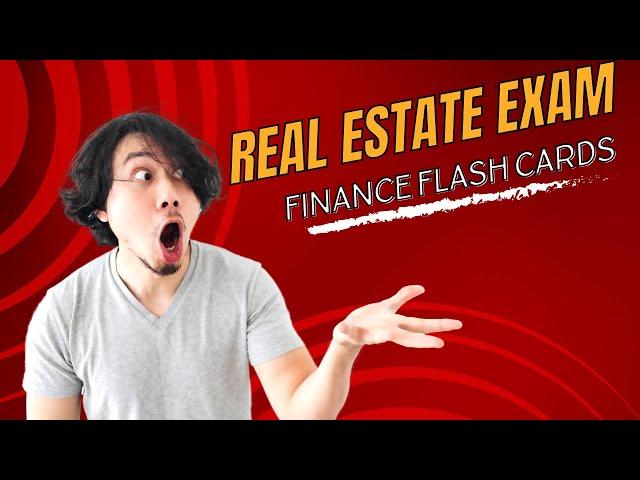 Real estate exam prep flash cards - Finance