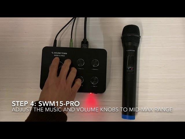 Sound Town SWM15-PRO™ Karaoke Mixer System | How to connect to a smart TV, soundbar, or receiver.