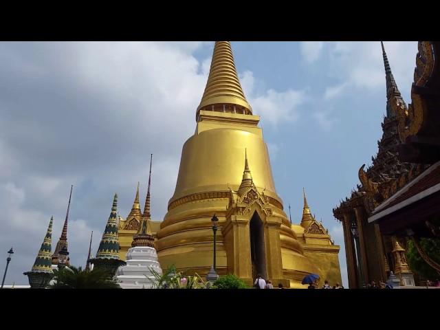 The Golden Stupa Chedi at Wat Phra Kaeo Emerald Buddha Temple in Bangkok, Thailand