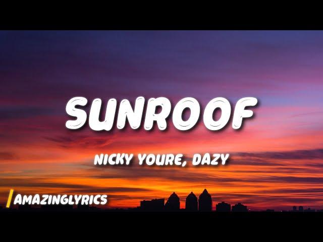 Nicky Youre, dazy - Sunroof (Lyrics) "got my head out the sunroof blasting your favorite tunes"