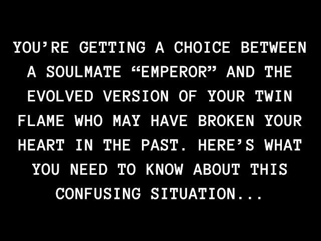 The choice between an evolved version of your twin flame, or a soulmate... [Divine Feminine Reading]