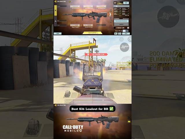 Best S36 Loadout for BR | High Fire-Rate & Low Recoil LMG Build | Call of Duty Mobile
