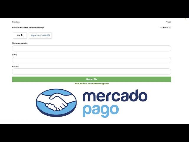 Checkout para Info produtos 2.0: pix e cartão de crédito com Mercado Pago