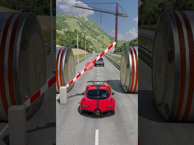 Unlucky Cars vs Bollards - BeamNG.Drive