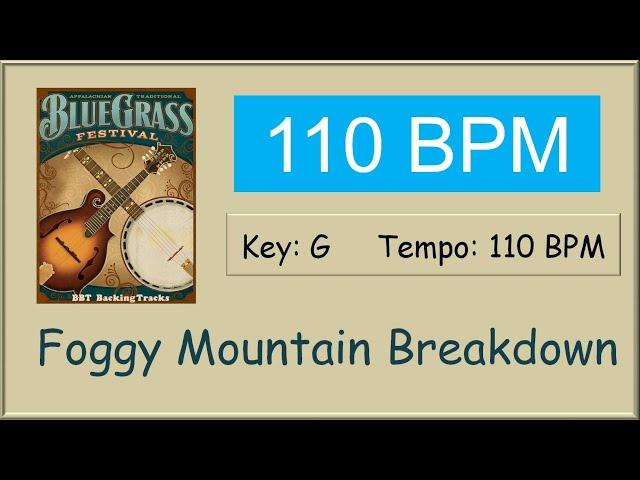 Foggy Mountain Breakdown  - bluegrass backing track 110