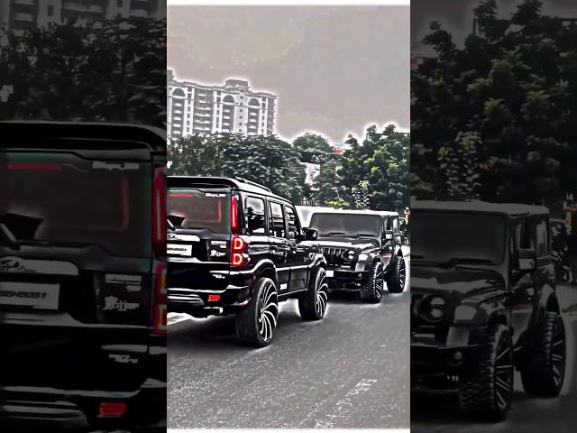 Scorpio vs fortuner vs Thar All black edition Facelift NEW 2023 #shorts