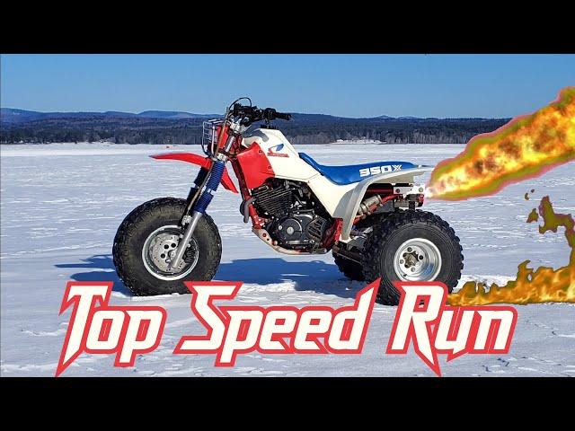 1985 Honda ATC 350X Top Speed - How Fast Can A Chubby Guy On A Souped-Up ATC350X Go!? Full Throttle!