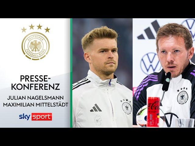 Pressekonferenz der Nationalmannschaft vor dem Spiel GER - UNG mit Nagelsmann und Mittelstädt