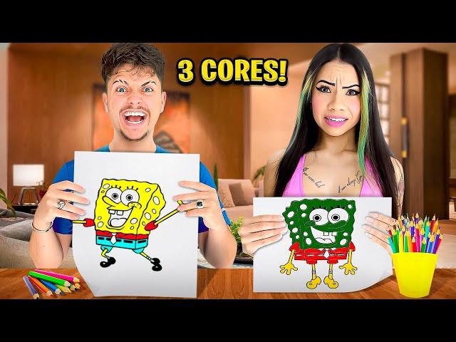 DESAFIO COLORINDO COM 3 CORES!!! *desafio