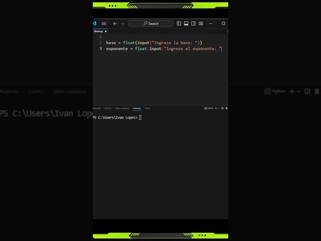 CALCULAR POTENCIA en PYTHON MUY FACIL #python #programacion