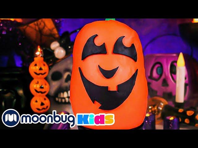 Giant Play Doh Jack-O'-Lantern  | T-Rex Ranch Adventures | Kids Songs | Moonbug Kids