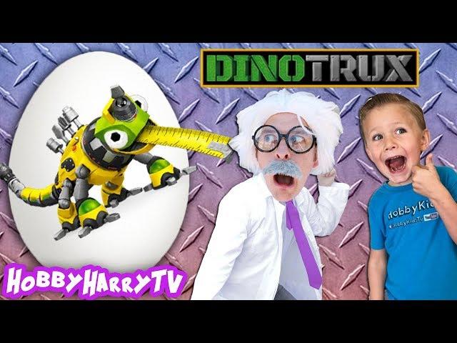 Giant DINOTRUX Surprise Egg + HobbyKids Meet HobbyHarry on HobbyHarryTV