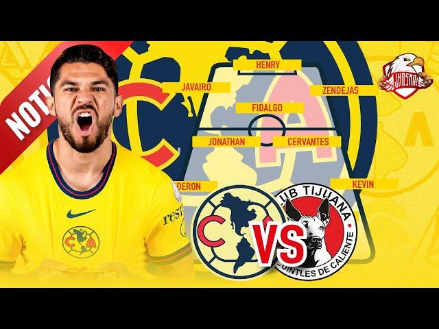 ¿Donde ver? GRATIS América vs Xolos PLAY-IN ALINEACIÓN CONFIRMADA LIGA MX