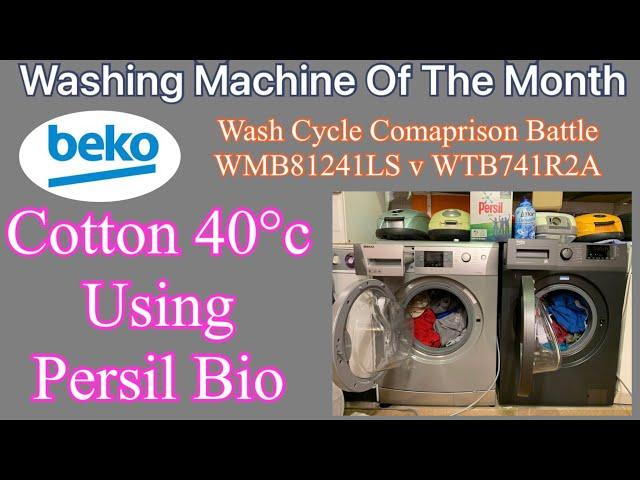 Washing Machine Of The Month, Beko WMB81241 v WTB741R2A, Cotton 40°c Using Persil Bio