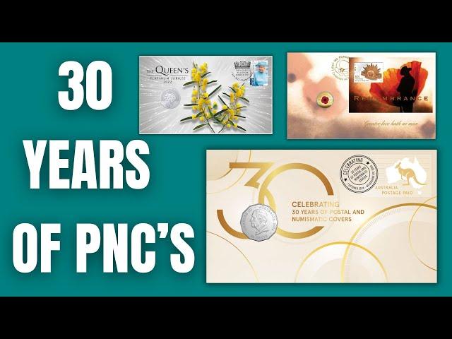 30 Years of Postal Numismatic Covers (PNC) Coins and Stamps