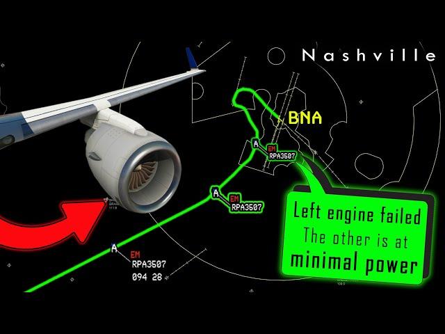 [REAL ATC] Brickyard E170 BOTH ENGINES FAILED enroute | Diverts to Nashville!