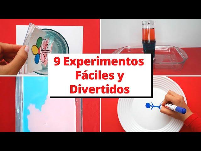 9 EXPERIMENTOS FÁCILES  | CIENCIA DIVERTIDA