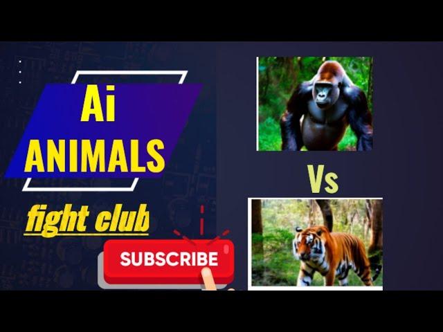 Ai Animals fight club  #art #ai animals #gorilla #tiger #animals fight