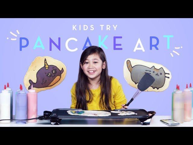 Kids Try Pancake Art | Kids Try | HiHo Kids