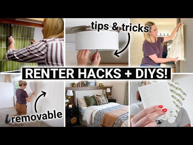 20 BEST DIYs & hacks for your apartment!  Renter-friendly Ideas