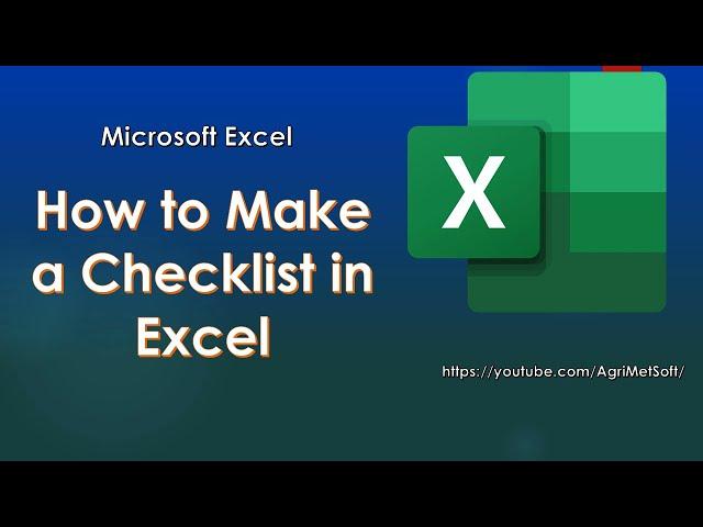 How to Make a Checklist in Excel