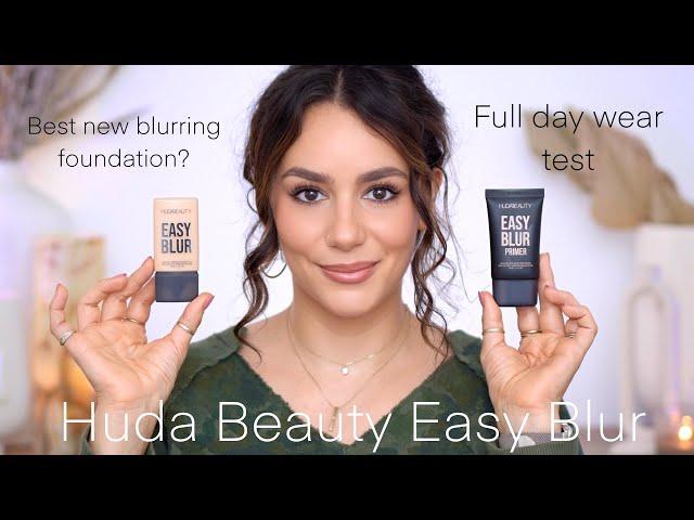 HUDA BEAUTY EASY BLUR FOUNDATION + PRIMER: Full Day Wear Test + ANDREW'S Coffee Skills