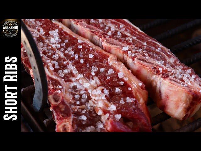 Short Ribs Asado de tira Argentinean style | Braai recipes| Ribs on the grill | Chimichurri Rojo