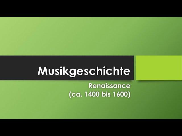 Musik in der Renaissance