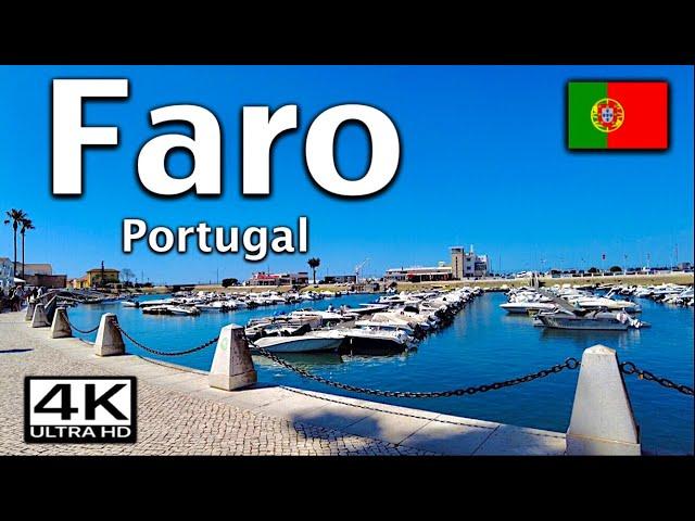 Faro, Algarve, Portugal Walking tour - 2024 [ 4K Ultra HD ]