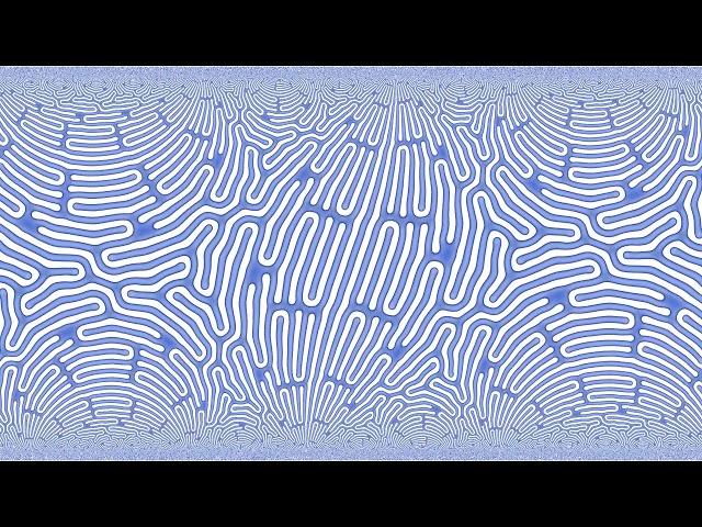 Gray-Scott reaction diffusion simulation on the hyperbolic orbifold 3222