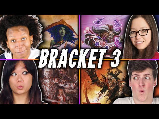 Bracket 3 Magic with MTGNerdGirl and Joe Johnson! Sythis vs Edgar vs Gut vs Magar | Deckmasters #3