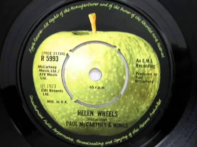 Paul McCartney -  Helen Wheels 7" single (with lyrics)