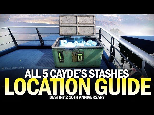 All 5 Cayde's Stashes Location Guide in the Tower / Pale Heart [Destiny 2 10th Anniversary]