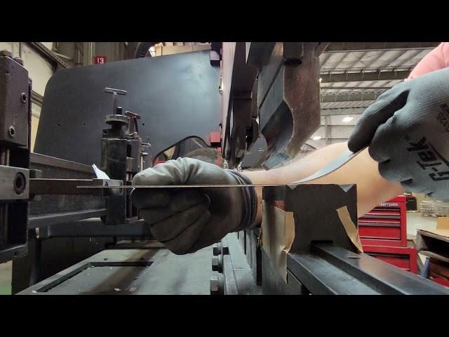 Amada RG-80 How to step bend. Step bending big radius.