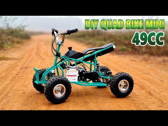 Build a Mini Quad Bike at home - Using 2-Stroke 49cc Engine - Tutorial